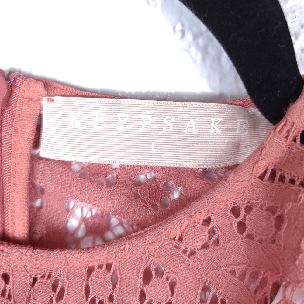 KEEPSAKE The Label Be The One Lace Dress Cinnamon Pink - Picture 9 of 15